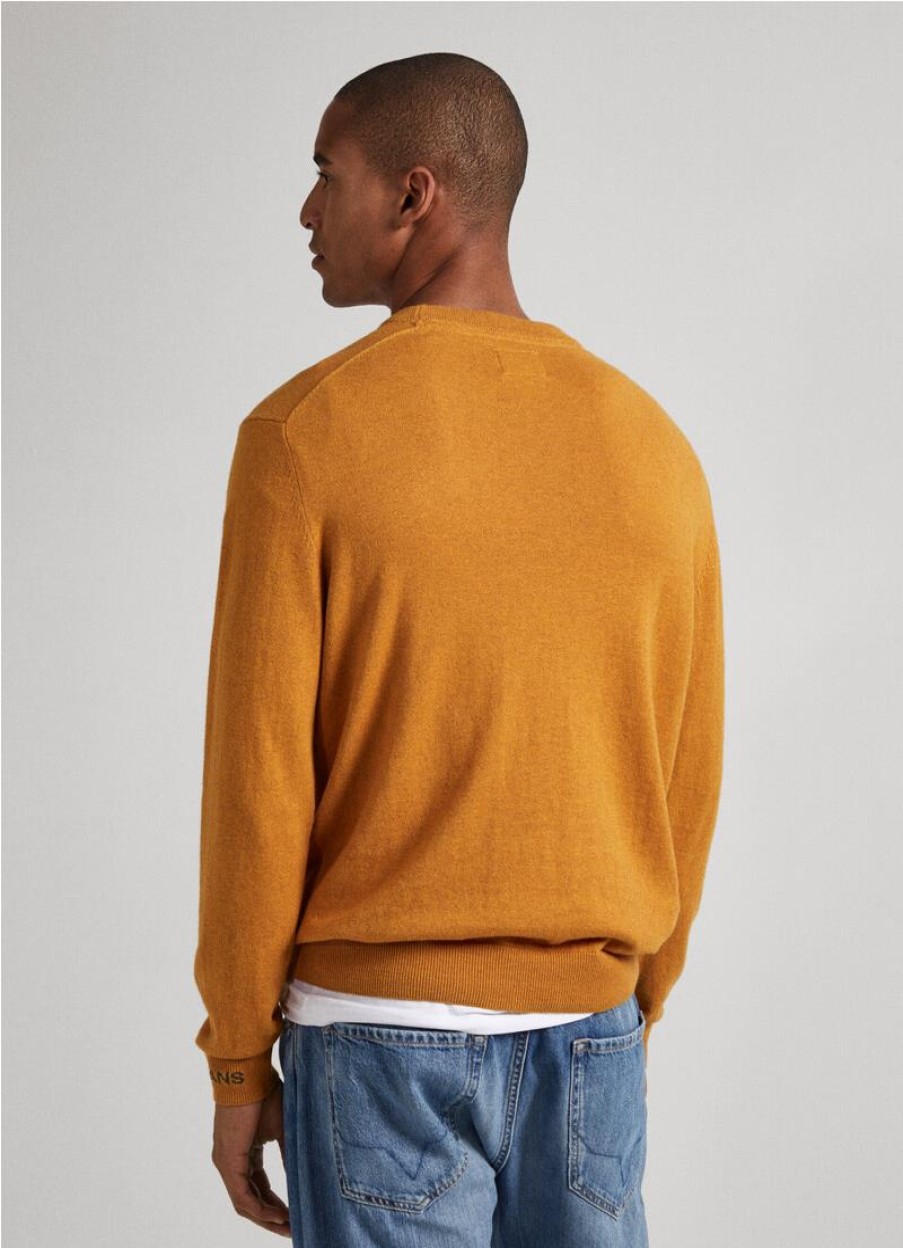 Hombre PEPE JEANS Punto | Jersey Andre Crew Neck Pjl Ocre - Julia Martino Moda