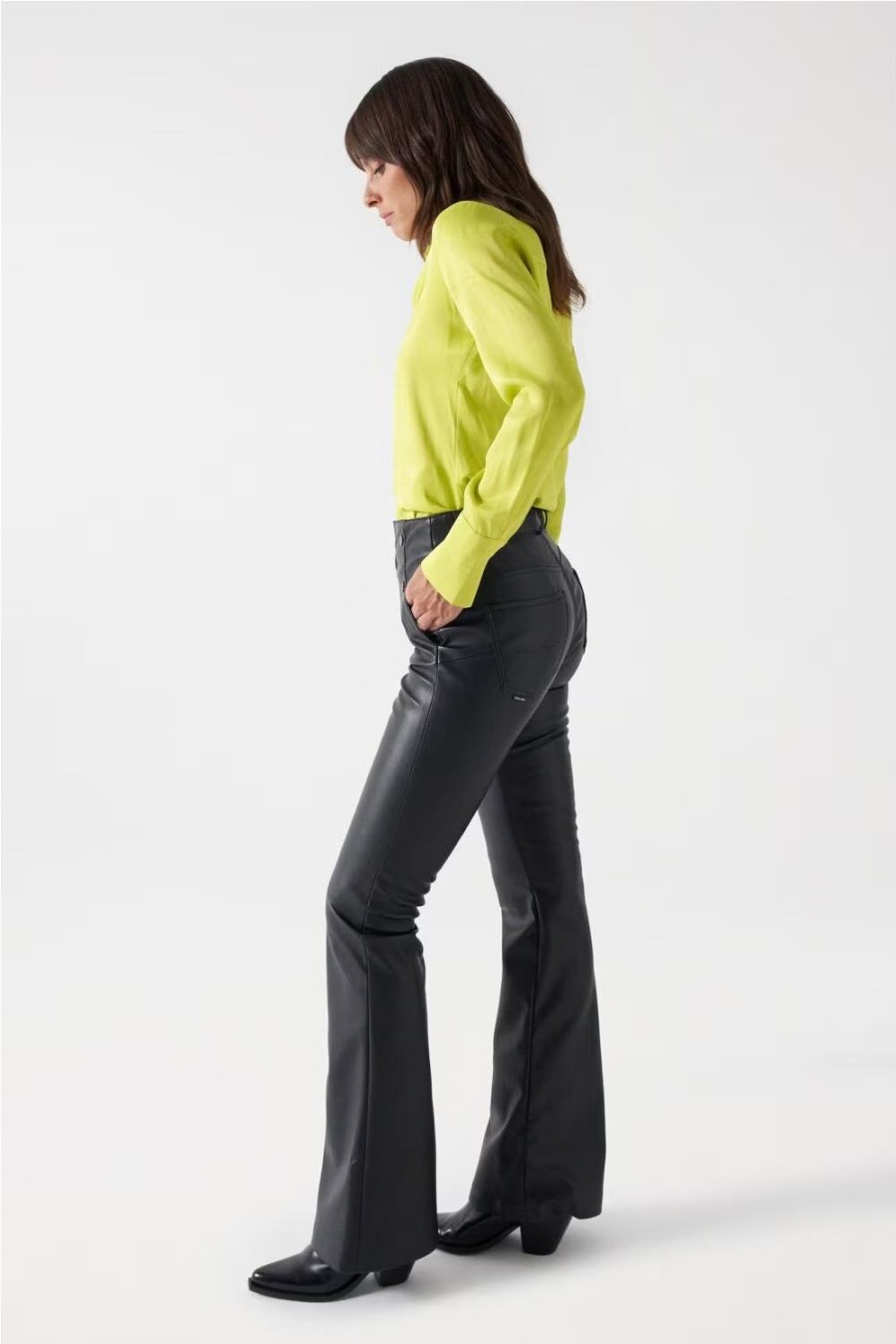 Mujer SALSA JEANS Pantalones Y Jeans | Pantalon Piel Salsa Jeans Negro - Julia Martino Moda